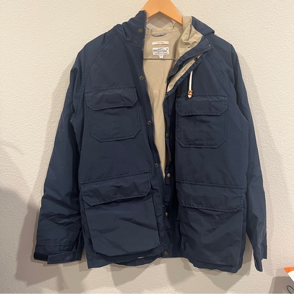 Gant The Hiker blue and tan zip up jacket with pockets size medium men’s